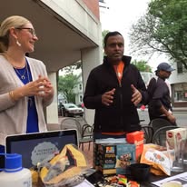 Runner snacks and gels spread on counter