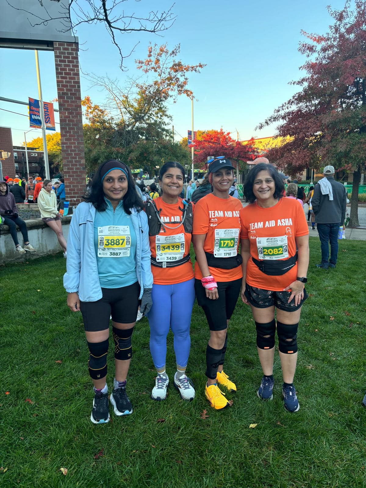 Three women at Baystate start line